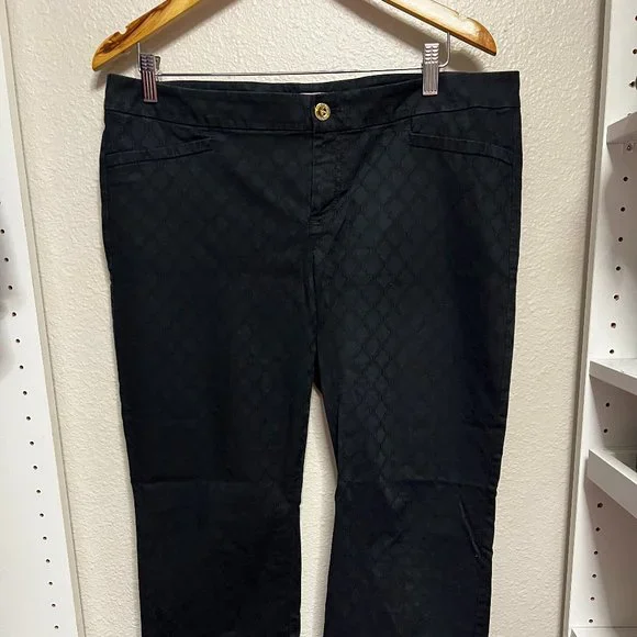 Lilly Pulitzer black straight leg pants size 14 - Picture 1 of 3